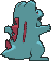 Totodile back animated