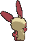 Plusle back animated