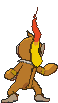 Monferno back animated