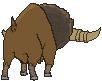 Bouffalant back animated