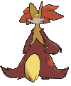 Delphox back animated