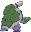 Mega Blastoise back shiny animated