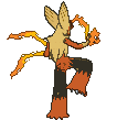 Mega Blaziken back shiny animated
