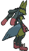 Mega Lucario back shiny animated