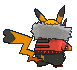 Pikachu Rock Star back shiny animated