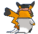 Pikachu Ph.D. back shiny animated