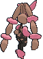 Mega Lopunny back shiny animated