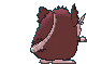 Alolan Raticate back shiny animated