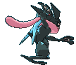 Ash’s Greninja back shiny animated
