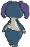 Female Indeedee back shiny animated