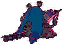 Gigantamax Garbodor back shiny animated