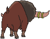 Bouffalant back shiny animated