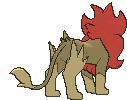 Male Pyroar back shiny animated