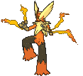 Mega Blaziken front shiny animated