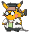 Pikachu Ph.D. front shiny animated
