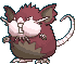 Alolan Raticate front shiny animated