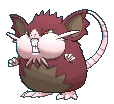 Totem Alolan Raticate front shiny animated