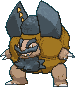Alolan Golem front shiny animated