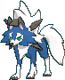 Dusk Lycanroc front shiny animated