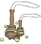 Galarian Weezing front shiny animated