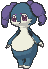 Female Indeedee front shiny animated