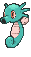 Horsea front shiny animated