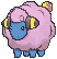 Mareep front shiny animated