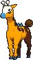 Girafarig front shiny animated