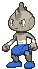 Tyrogue front shiny animated