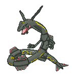 Rayquaza front shiny animated