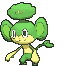 Pansage front shiny animated