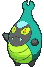 Karrablast front shiny animated