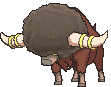 Bouffalant front shiny animated