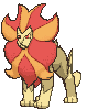 Male Pyroar front shiny animated