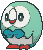 Rowlet front shiny animated