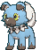 Rockruff front shiny animated