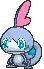 Sobble front shiny animated
