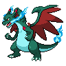 Mega Charizard X front shiny sprites