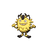 Galarian Meowth front shiny sprites