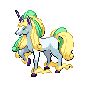 Galarian Rapidash front shiny sprites
