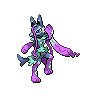 Mega Lucario Z front shiny sprites
