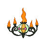 Chandelure front shiny sprites